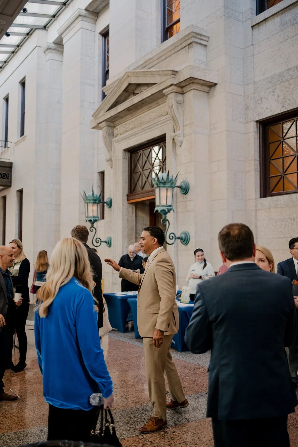 Arriving, past the CCV table